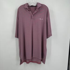 RLX Ralph Lauren‎ Golf Polo Shirt Size XXL Striped Performance Red White Blue